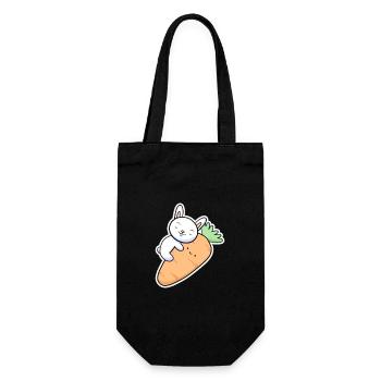 Carrot Rabbit - Gift Bag for Bottles - black - Front