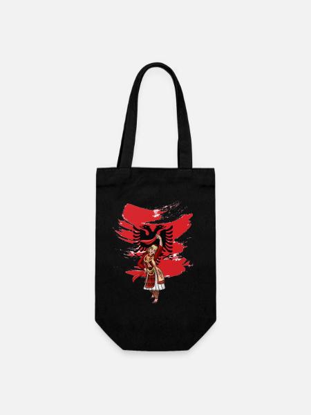 Albanian Flag "Albanian Nuse" - Gift Bag for Bottles - black