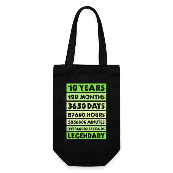 10 ans d’anniversaire de l’entreprise-adhésion - Sac à bouteille - noir - Devant
