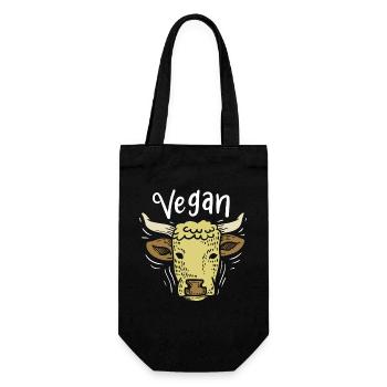 Veganer Vegan - Gift Bag for Bottles - black - Front