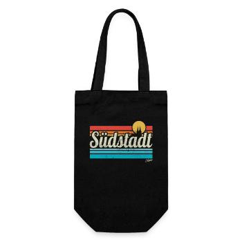 Köln Südstadt Veedel Viertel Retro Vintage Surfer - Geschenkbeutel für Flaschen - Schwarz - Vorne