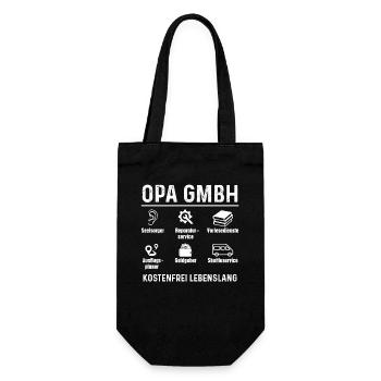 Opa Enkelkinder GmbH - Geschenkbeutel für Flaschen - Schwarz - Vorne