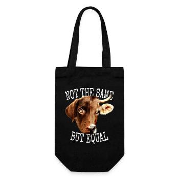 Végétalien pas le même mais amoureux des animaux végétariens égaux - Sac à bouteille - noir - Devant