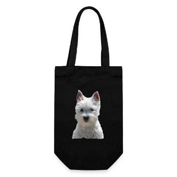 Dog westi cute dogs small dog pet - Gift Bag for Bottles - black - Front