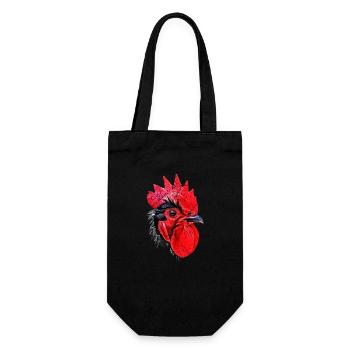 have you seen this chicken cool Rooster - Gift Bag for Bottles - black - Front