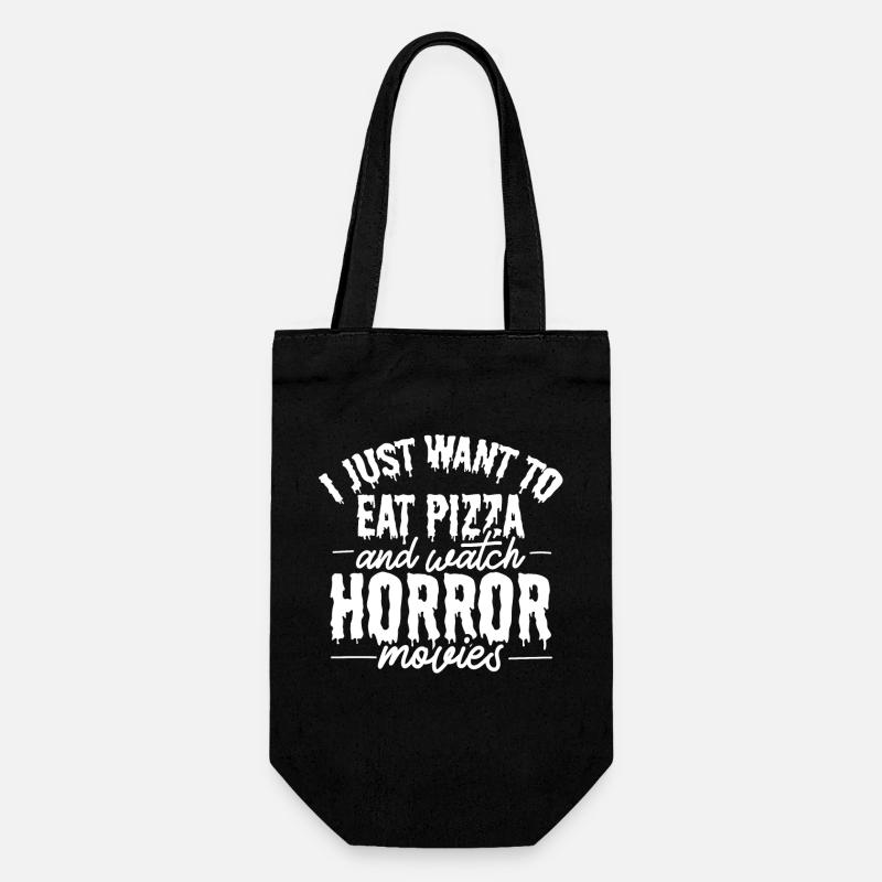 Pizza horror films - Gift Bag for Bottles - black