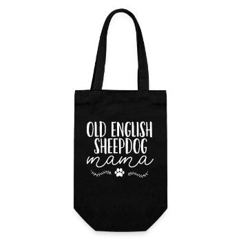 Bobtail Old English Sheepdog - Gift Bag for Bottles - black - Front