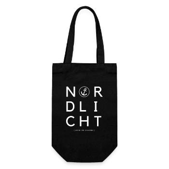 Nordlicht Anker Moin Ihr Spacken Nordisch - Geschenkbeutel für Flaschen - Schwarz - Vorne