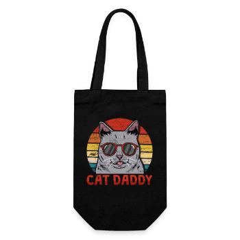 Chats père chat - Sac à bouteille - noir - Devant