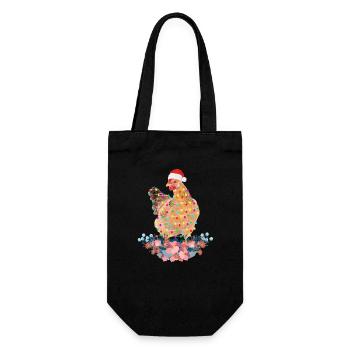 Poulet Joyeux Noël - Sac à bouteille - noir - Devant