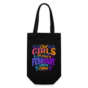Cool Girls Are Born In February Limited Edition - Gift Bag for Bottles - black - Front