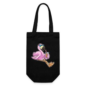 Lunettes de soleil flamant rose - Sac à bouteille - noir - Devant