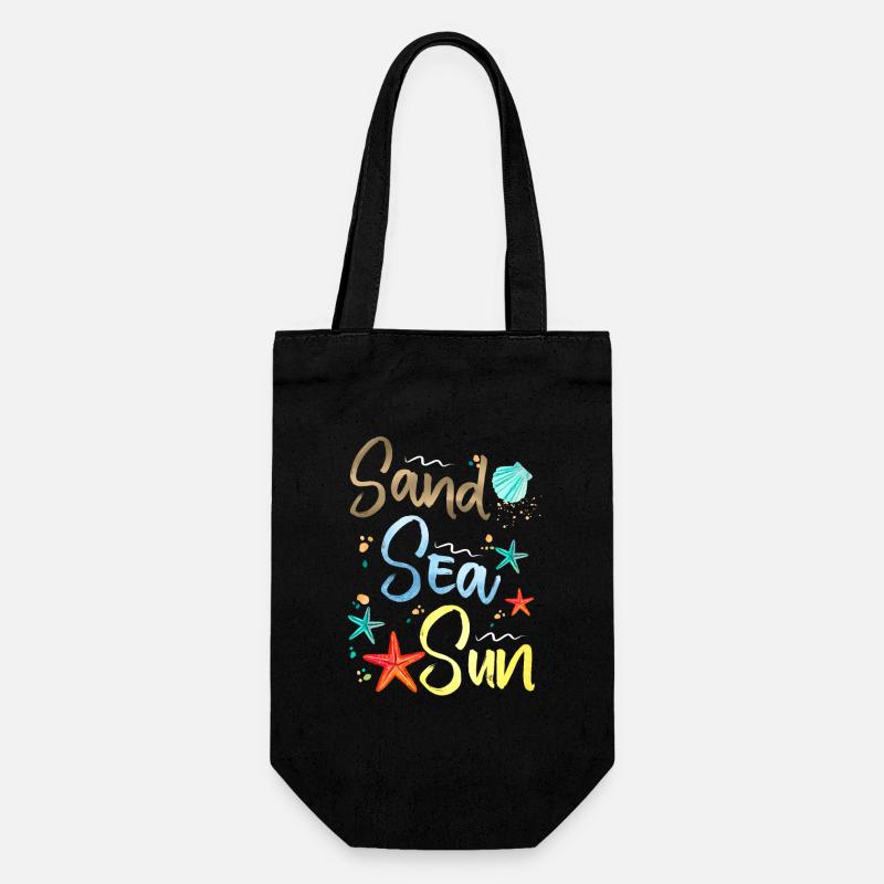Illustration du soleil du lac de sable - Sac à bouteille - noir