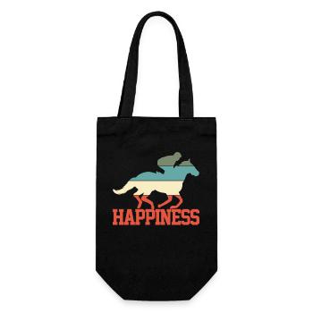 Horse Riding Rider - Gift Bag for Bottles - black - Front