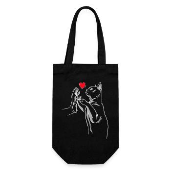 Stubentiger Cat Cat Cats Meow Cat Love - Gift Bag for Bottles - black - Front