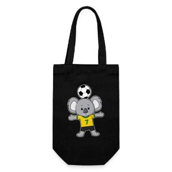 Koala Soccer Player Soccer - Gift Bag for Bottles - black - Front