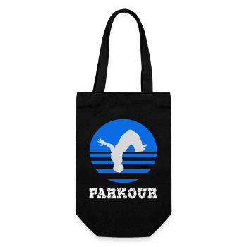 parkour - Geschenkbeutel für Flaschen - Schwarz - Vorne
