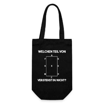 Reiten Reitlehrerin lustiger Spruch zu Bahnpunkten - Geschenkbeutel für Flaschen - Schwarz - Vorne