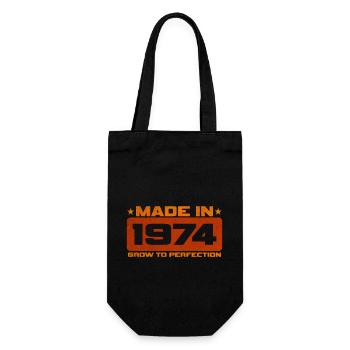 Made in 1974 Growing to perfection - Gift Bag for Bottles - black - Front