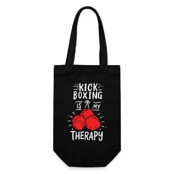 Kickboxing kickboxer - Gift Bag for Bottles - black - Front