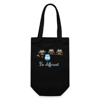 Be Different Owl - Sac à bouteille - noir - Devant
