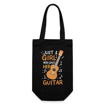 Guitar Guitarist Guitar player - Gift Bag for Bottles - black - Front