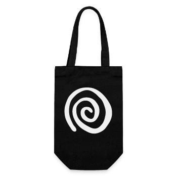 Pattern and Illusion Hypnosis Spiral - Gift Bag for Bottles - black - Front