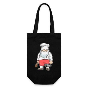 Koch Koch Pfanne Kochen - Geschenkbeutel für Flaschen - Schwarz - Vorne