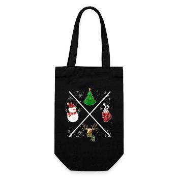 Christmas X - Gift Bag for Bottles - black - Front