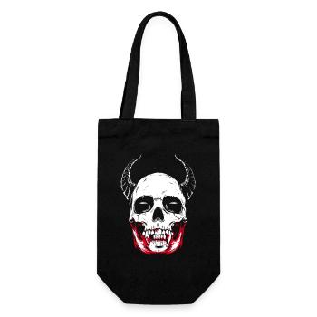 Crâne d'horreur squelette de vampire - Sac à bouteille - noir - Devant
