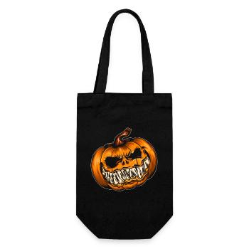 Spooky Pumpkin Laugh - Gift Bag for Bottles - black - Front