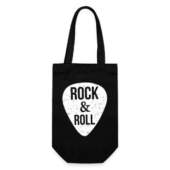 Rock and roll, guitar pick - Gift Bag for Bottles - black - Front