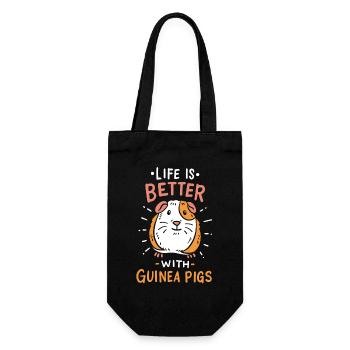 Guinea pig - Gift Bag for Bottles - black - Front