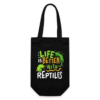 Reptile lizard - Gift Bag for Bottles - black - Front