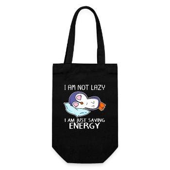 Pingouin drôle disant idée cadeau drôle paresseux - Sac à bouteille - noir - Devant