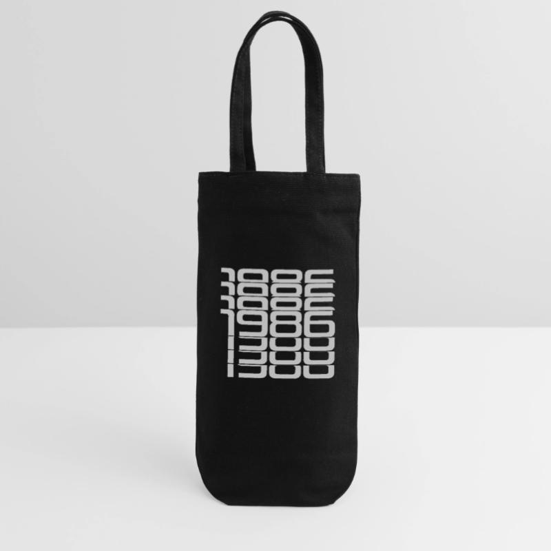 1986 Stack Digits Pattern Gift Bag for Bottles