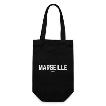 Marseille Frankreich - Geschenkbeutel für Flaschen - Schwarz - Vorne