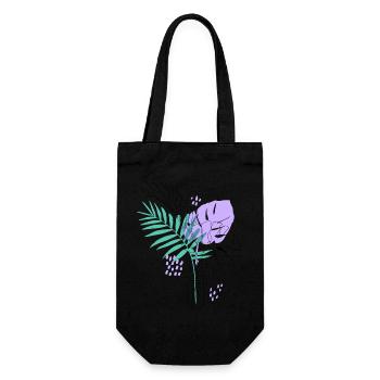 Illustration artistique de plantes - Sac à bouteille - noir - Devant