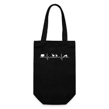 Heartbeat Hunting Hunter Forest - Gift Bag for Bottles - black - Front