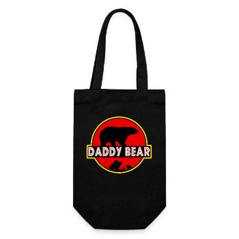 Papa Bär - Geschenkbeutel für Flaschen - Schwarz - Vorne