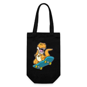 Dinosaur Skater Skateboard - Gift Bag for Bottles - black - Front