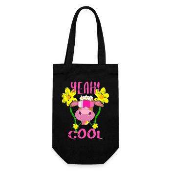 Vache drôle - Sac à bouteille - noir - Devant