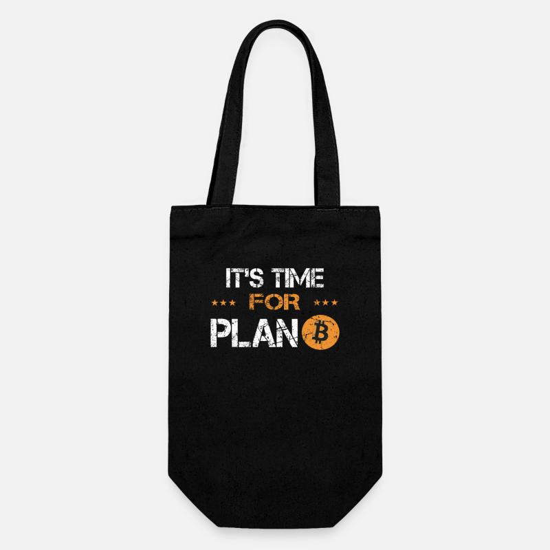 Its time for Plan B Bitcoin Krypto Crypto Währung - Geschenkbeutel für Flaschen - Schwarz