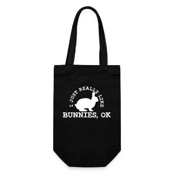 Bunny Rabbit Bunny Lover - Gift Bag for Bottles - black - Front