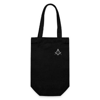 Masonic Symbol Angle & Circle Freemasonry - Gift Bag for Bottles - black - Front