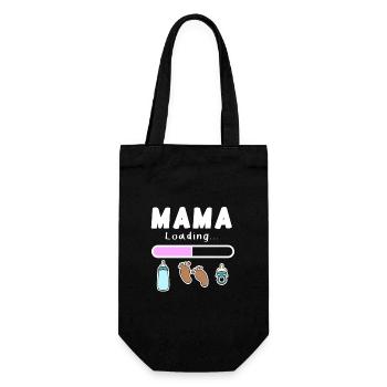 expectant mother - mom is loading - Gift Bag for Bottles - black - Front