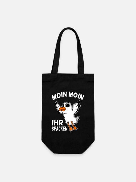 Moin moin - Geschenkbeutel für Flaschen - Schwarz