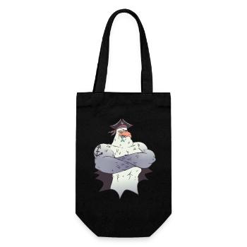 mouette pirate port maritime capitaine navire de mer - Sac à bouteille - noir - Devant
