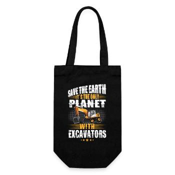Excavator operator excavator operator - Gift Bag for Bottles - black - Front