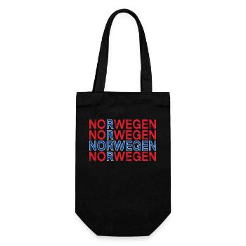 Norwegen - Geschenkbeutel für Flaschen - Schwarz - Vorne